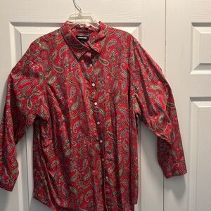 Red Paisley Women’s Blouse